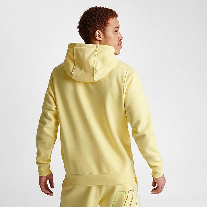 Men's Nike Club Fleece+ Futura Fleece Pullover Hoodie Lemon Chiffon - DX0541 706 6 Men's Nike Club Fleece+ Futura Fleece Pullover Hoodie Lemon Chiffon - DX0541 706 - Image 4