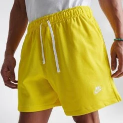 Men's Nike Club Fleece French Terry Flow Shorts Opti Yellow - DX0731 731 -Nike Sportwear Sales DX0731 731 M5