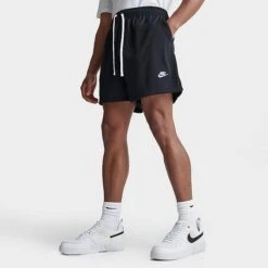 Men's Nike Club Mesh Flow Shorts Black/White - DX0735 010