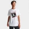 Nike Men's Jordan Boxed Flight Logo Graphic T-Shirt White/Black/White - DX9593 100