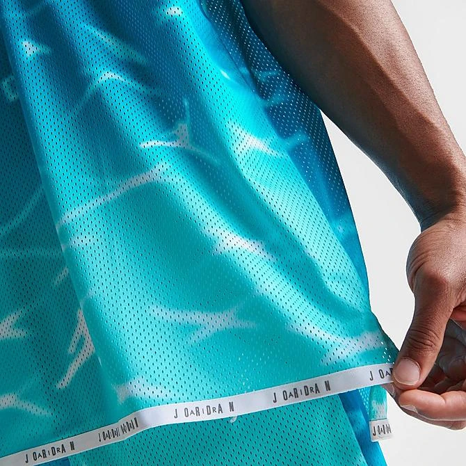 Nike Men's Jordan Essentials Allover Print Mesh Jersey Aquatone/White - DX9665 483 8 Nike Men's Jordan Essentials Allover Print Mesh Jersey Aquatone/White - DX9665 483 - Image 6