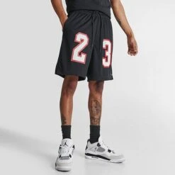 Nike Men's Jordan Essentials Graphic Mesh Shorts Black/White - DX9671 010 -Nike Sportwear Sales DX9671 010 M3