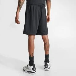 Nike Men's Jordan Essentials Graphic Mesh Shorts Black/White - DX9671 010 -Nike Sportwear Sales DX9671 010 M4