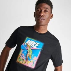 Men's Nike Sportswear Chameleon Graphic T-Shirt Black - DZ2865 010 -Nike Sportwear Sales DZ2865 010 M5