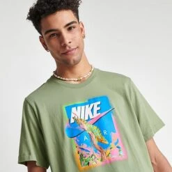 Men's Nike Sportswear Chameleon Graphic T-Shirt Oil Green - DZ2865 386 -Nike Sportwear Sales DZ2865 386 M5