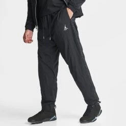 Nike Men's Jordan Essentials Jumpman Warmup Pants Black/Sail - FB7292 010