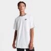 Men's Nike Sportswear Club Futura Logo T-Shirt White/Black - FB7309 100 2 Men's Nike Sportswear Club Futura Logo T-Shirt White/Black - FB7309 100 -Nike Sportwear Sales FB7309 100 M1