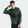 Men's Nike Club French Terry Colorblocked Crewneck Sweatshirt Fir/Black - FB7848 323 2 Men's Nike Club French Terry Colorblocked Crewneck Sweatshirt Fir/Black - FB7848 323 -Nike Sportwear Sales FB7848 323 M1