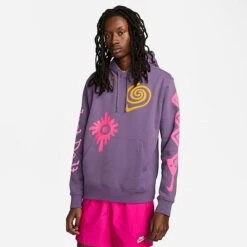 Men's Nike Sportswear Club Fleece JDI Graphic Hoodie Canyon Purple - FJ1575 553