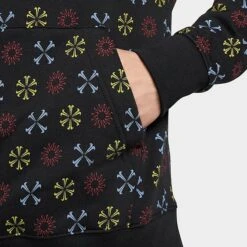 Men's Nike Sportswear Club Fleece Monogram Hoodie Black/Multi - FJ1635 010 -Nike Sportwear Sales FJ1635 010 M5