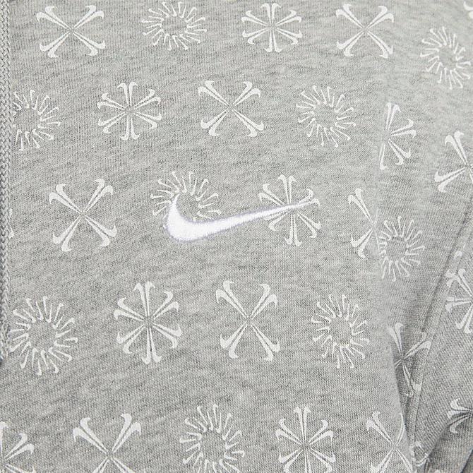 Men's Nike Sportswear Club Fleece Monogram Hoodie Dark Grey Heather/White - FJ1635 063 7 Men's Nike Sportswear Club Fleece Monogram Hoodie Dark Grey Heather/White - FJ1635 063 - Image 5