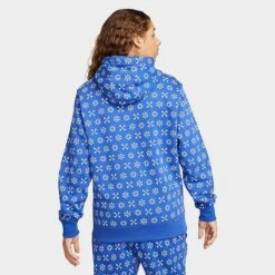 Men's Nike Sportswear Club Fleece Monogram Hoodie Game Royal - FJ1635 480 -Nike Sportwear Sales FJ1635 480 M3