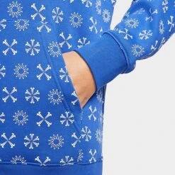 Men's Nike Sportswear Club Fleece Monogram Hoodie Game Royal - FJ1635 480 -Nike Sportwear Sales FJ1635 480 M5