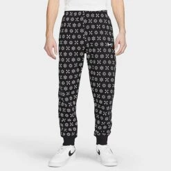 Men's Nike Sportswear Club Fleece Monogram Jogger Pants Black/Multi - FJ1637Â 011