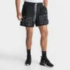 Men's Nike Sportswear Embroidered Woven Flow Shorts Black/White - FJ1653 010