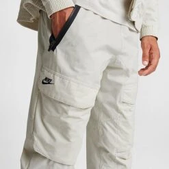 Men's Nike Sportswear Air Max Woven Cargo Pants Light Bone/Black/Black - FN0242 072 -Nike Sportwear Sales FN0242 072 M6