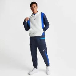Men's Nike Air Retro Swoosh Fleece Pullover Hoodie Summit White/Obsidian/Game Royal - FN7691 122 9 Men's Nike Air Retro Swoosh Fleece Pullover Hoodie Summit White/Obsidian/Game Royal - FN7691 122 -Nike Sportwear Sales FN7691 122 M2