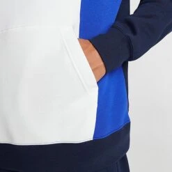 Men's Nike Air Retro Swoosh Fleece Pullover Hoodie Summit White/Obsidian/Game Royal - FN7691 122 13 Men's Nike Air Retro Swoosh Fleece Pullover Hoodie Summit White/Obsidian/Game Royal - FN7691 122 -Nike Sportwear Sales FN7691 122 M6