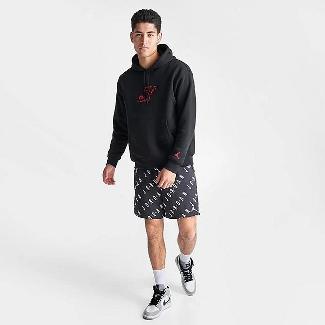 Nike Men's Jordan Jayson Tatum Logo Fleece Pullover Hoodie Black - FQ4140 010 4 Nike Men's Jordan Jayson Tatum Logo Fleece Pullover Hoodie Black - FQ4140 010 - Image 2