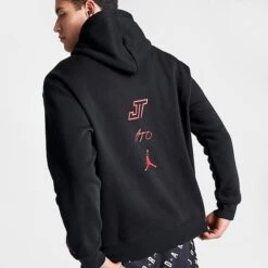 Nike Men's Jordan Jayson Tatum Logo Fleece Pullover Hoodie Black - FQ4140 010 13 Nike Men's Jordan Jayson Tatum Logo Fleece Pullover Hoodie Black - FQ4140 010 -Nike Sportwear Sales FQ4140 010 M6