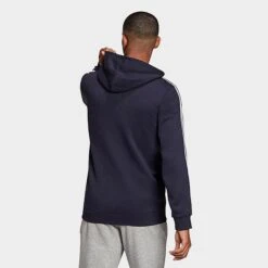 Men's Adidas Essentials Fleece 3-Stripes Full Zip Hoodie Ink - GK9053 408 9 Men's Adidas Essentials Fleece 3-Stripes Full Zip Hoodie Ink - GK9053 408 -Nike Sportwear Sales GK9053 408 M3
