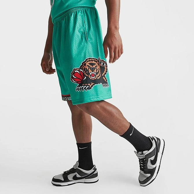 Men's Mitchell & Ness Vancouver Grizzlies NBA 1995-96 Away Swingman Basketball Shorts Teal - GRTEAL96 VGR 3 Men's Mitchell & Ness Vancouver Grizzlies NBA 1995-96 Away Swingman Basketball Shorts Teal - GRTEAL96 VGR