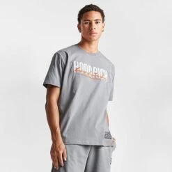 Men's Hoodrich OG Blend V2 T-Shirt Lava Smoke/Flame/White - HR0355 060 -Nike Sportwear Sales HR0355 060 M3