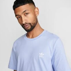 Adidas Originals Trefoil Essentials T-Shirt Blue Dawn - IA4866 450 -Nike Sportwear Sales IA4866 450 M5