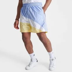 Men's Adidas Originals Swirl Woven Shorts Almost Yellow/Blue Dawn - IC5551 450