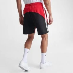 Men's Adidas Originals SST Fleece Shorts Better Scarlet/Black - IC5556 610 -Nike Sportwear Sales IC5556 610 M4