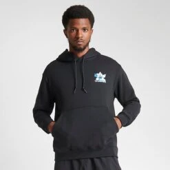 Men's Adidas Originals Cloudy Trefoil Graphic Hoodie Black - II8168 001 -Nike Sportwear Sales II8168 001 M4