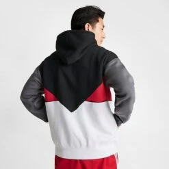 Men's Adidas Originals Adicolor Colorado Pullover Hoodie Black/Better Scarlet/Grey - IJ9466 001 -Nike Sportwear Sales IJ9466 001 M4