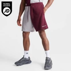 Men's Adidas Originals Color Split Shorts Maroon/Grey - IK4224 615