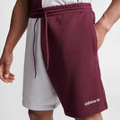 Men's Adidas Originals Color Split Shorts Maroon/Grey - IK4224 615 -Nike Sportwear Sales IK4224 615 M5