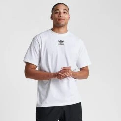 Men's Adidas Originals Script T-Shirt White - IW5693 100 -Nike Sportwear Sales IW5693 100 M4