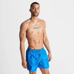 Men's Nike Swim Collage 5’’ Volley Shorts Swim Shorts Photo Blue - NESSC462 458 -Nike Sportwear Sales NESSC462 458 M3