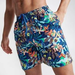 Men's Nike Electric Floral Icon 7" Swim Shorts Midnight Navy - NESSC467 440 -Nike Sportwear Sales NESSC467 440 M5