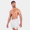 Men's Nike Swoosh All-Over Print 5-Inch Swim Shorts White/Grey - NESSC485 100