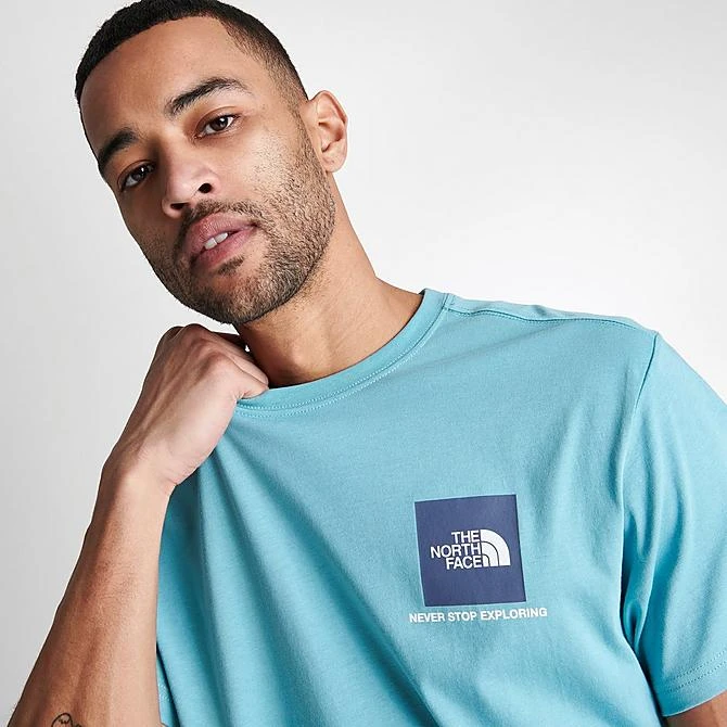 Men's The North Face NSE Box Logo T-Shirt Reef Waters - NF0A3OF9 420 7 Men's The North Face NSE Box Logo T-Shirt Reef Waters - NF0A3OF9 420 - Image 5