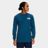 Men's The North Face Box NSE Long-Sleeve T-Shirt Shady Blue/TNF Black - NF0A4762 401 1 Men's The North Face Box NSE Long-Sleeve T-Shirt Shady Blue/TNF Black - NF0A4762 401 -Nike Sportwear Sales NF0A4762 401 M1