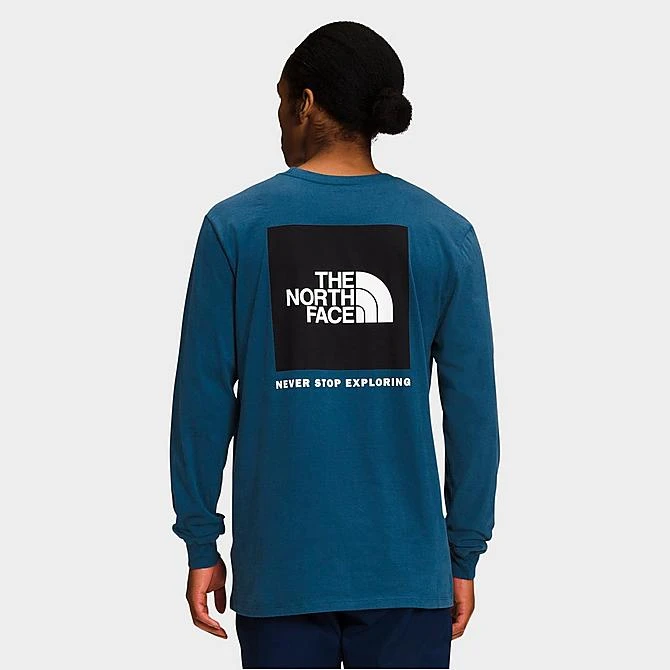 Men's The North Face Box NSE Long-Sleeve T-Shirt Shady Blue/TNF Black - NF0A4762 401 4 Men's The North Face Box NSE Long-Sleeve T-Shirt Shady Blue/TNF Black - NF0A4762 401 - Image 2
