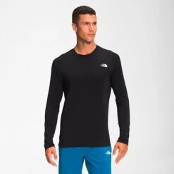 Men's The North Face Wander Long-Sleeve Shirt TNF Black - NF0A7QEG 001