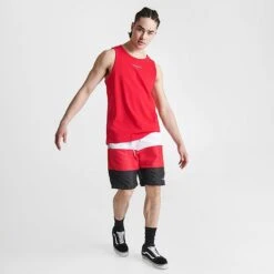 Men's Sonneti London Striped Swim Shorts Red/Black - SNM13121 090 8 Men's Sonneti London Striped Swim Shorts Red/Black - SNM13121 090 -Nike Sportwear Sales SNM13121 090 M2