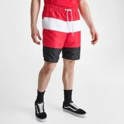 Men's Sonneti London Striped Swim Shorts Red/Black - SNM13121 090 9 Men's Sonneti London Striped Swim Shorts Red/Black - SNM13121 090 -Nike Sportwear Sales SNM13121 090 M3