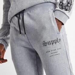 Men's Supply & Demand Acid Flame Jogger Pants Mid Grey - SUM16342 030 -Nike Sportwear Sales SUM16342 030 M5