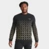 Men's Supply & Demand Royalty Monogram Print Crewneck Sweatshirt Black/Gold - SUM16344 090 -Nike Sportwear Sales SUM16344 090 M1