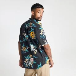 Men's Vans Kessel Button-Down Shirt Black/Multi - VN0007W1 001 -Nike Sportwear Sales VN0007W1 001 M4