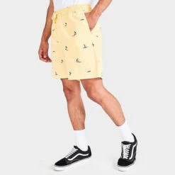 Men's Vans Range Relaxed Elastic Shorts Yellow - VN0A5FKD 720