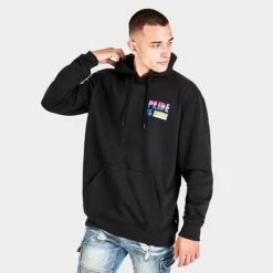 Men's Vans Pride Graphic Pullover Hoodie Black - VN0A7SFH 001 -Nike Sportwear Sales VN0A7SFH 001 M3