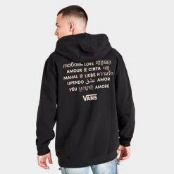 Men's Vans Pride Graphic Pullover Hoodie Black - VN0A7SFH 001 -Nike Sportwear Sales VN0A7SFH 001 M4